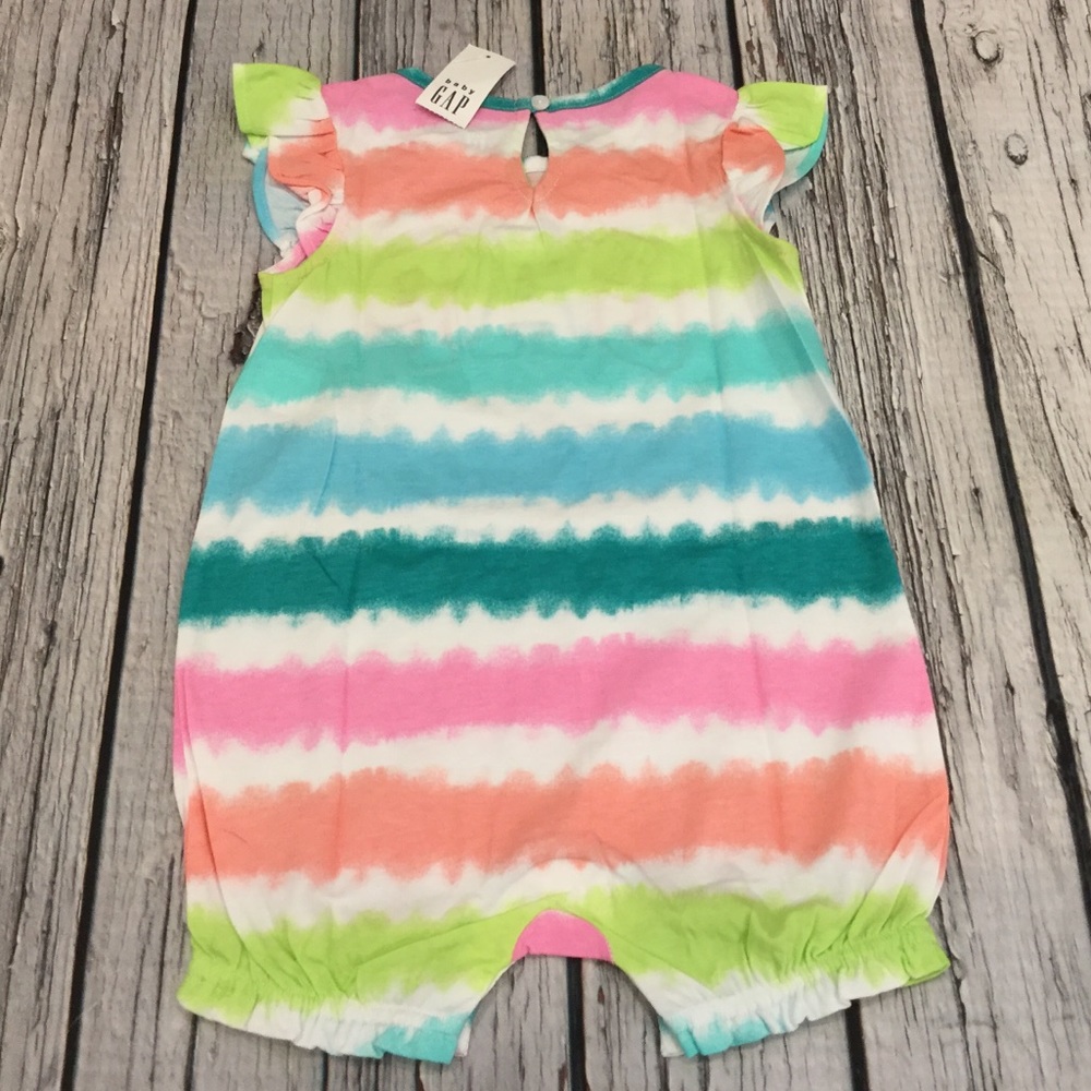 Gap Girls 0 3 6 12 Month Short Jumpsuit - Picture 4 of 5